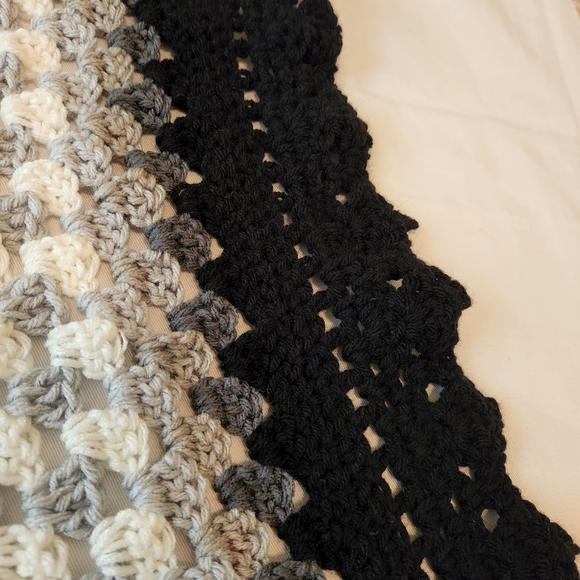 Handmade Crocheted Newspaper Baby Blanket - Picture 3 of 6